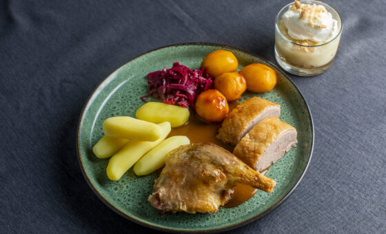 Mortens aften menu
